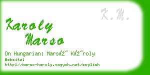 karoly marso business card